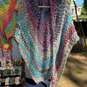 Multicolor Knit Shawl